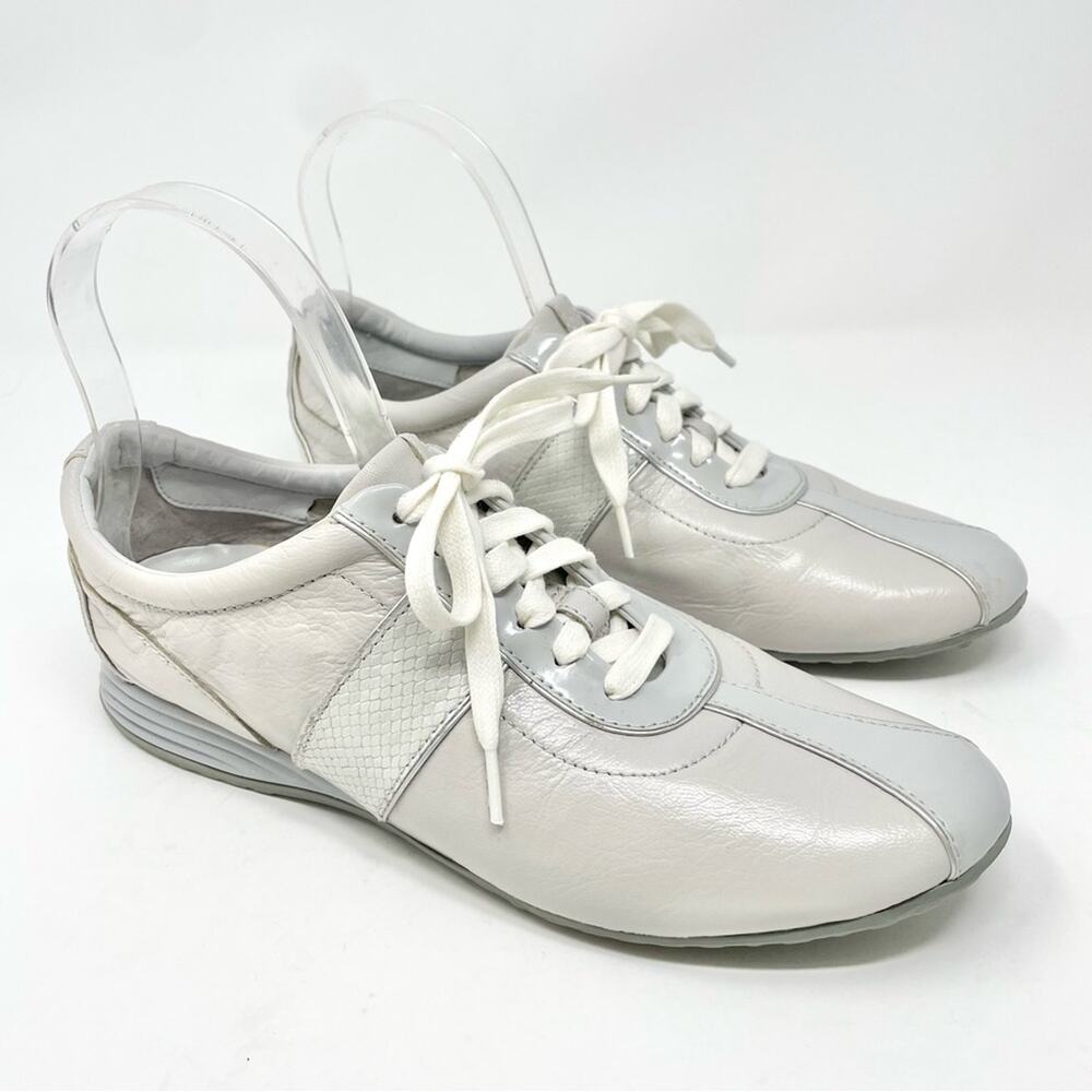 NEW Cole Haan Grand OS Bria Gray Leather Sneaker Tennis Shoes Women's Sz 8 $169